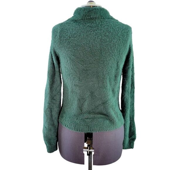 Wild Fable Green Fuzzy Button-Front Cardigan Sz M - Picture 3 of 8